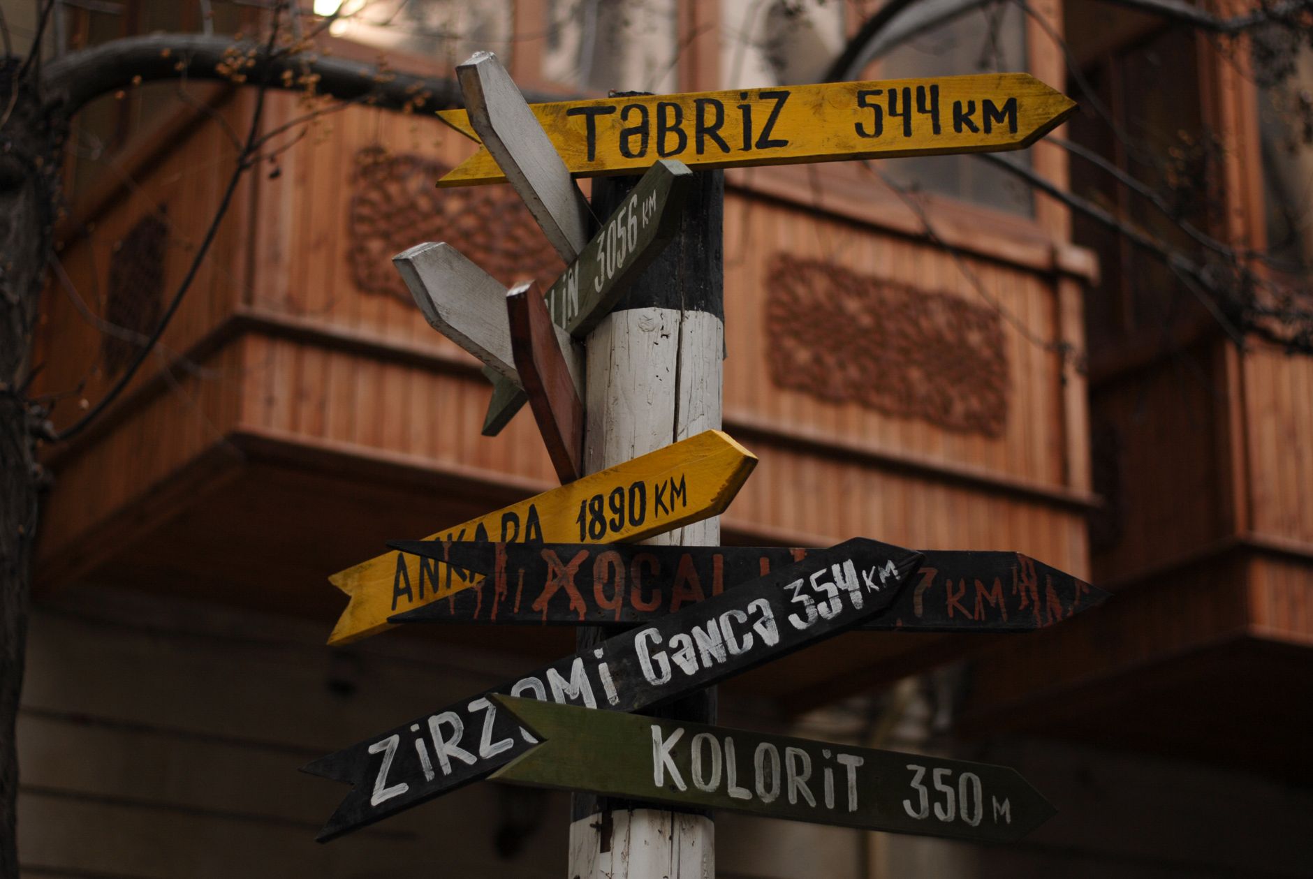 Signpost at a crossroads