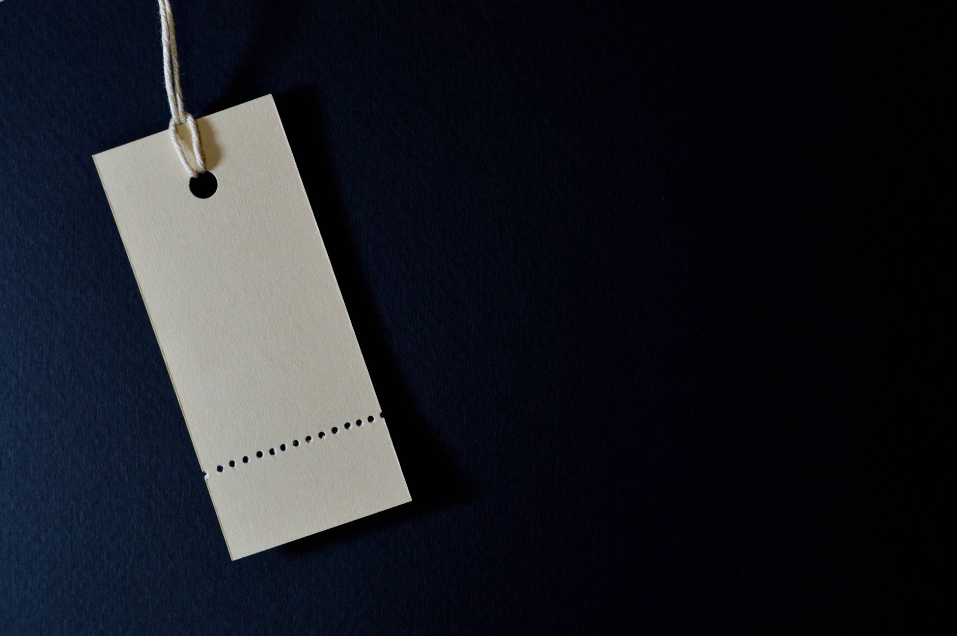 Price tag on a product