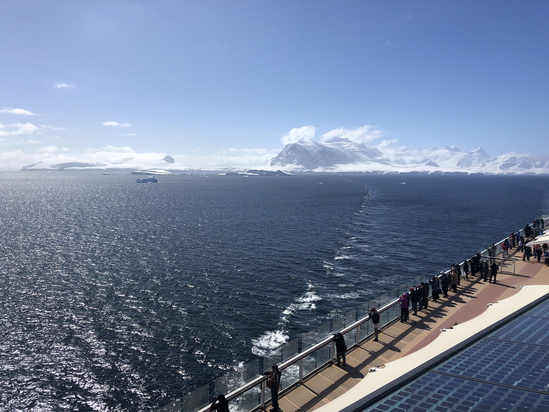 Antarctic coastline photographed from the ship deck by Eric Vincent